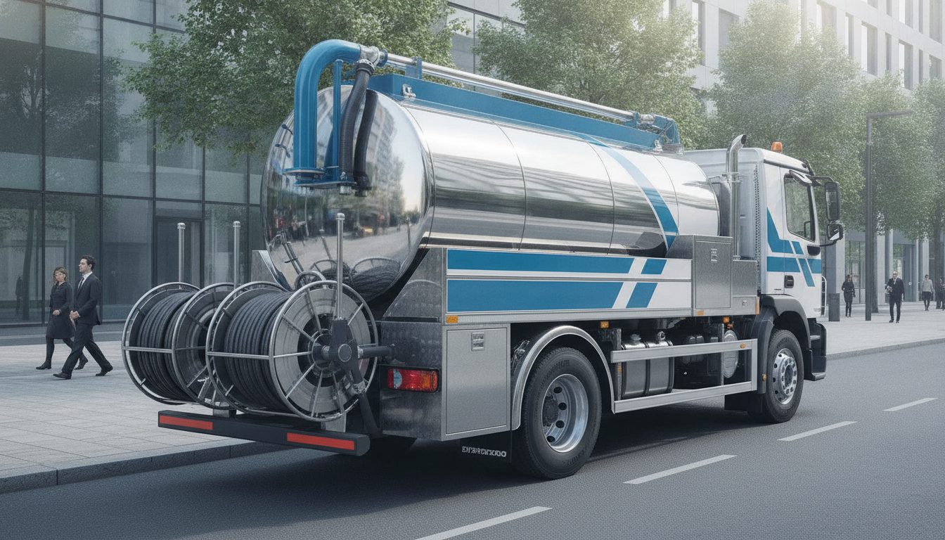 Camion hydrocureur haute pression AquaCure à Marseille